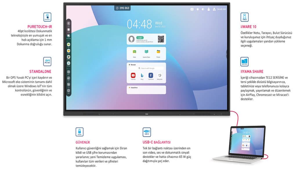 iiyama TE12 Serisi Özellikler