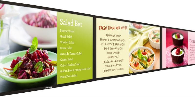 videowall menu board Digital Menu Board