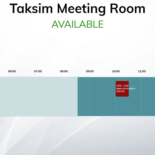 Toplantı Odası Bilgilendirme Sistemleri Ara Yüz Tasarım Örnekleri